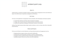 Desktop Screenshot of ambientpointcorp.com